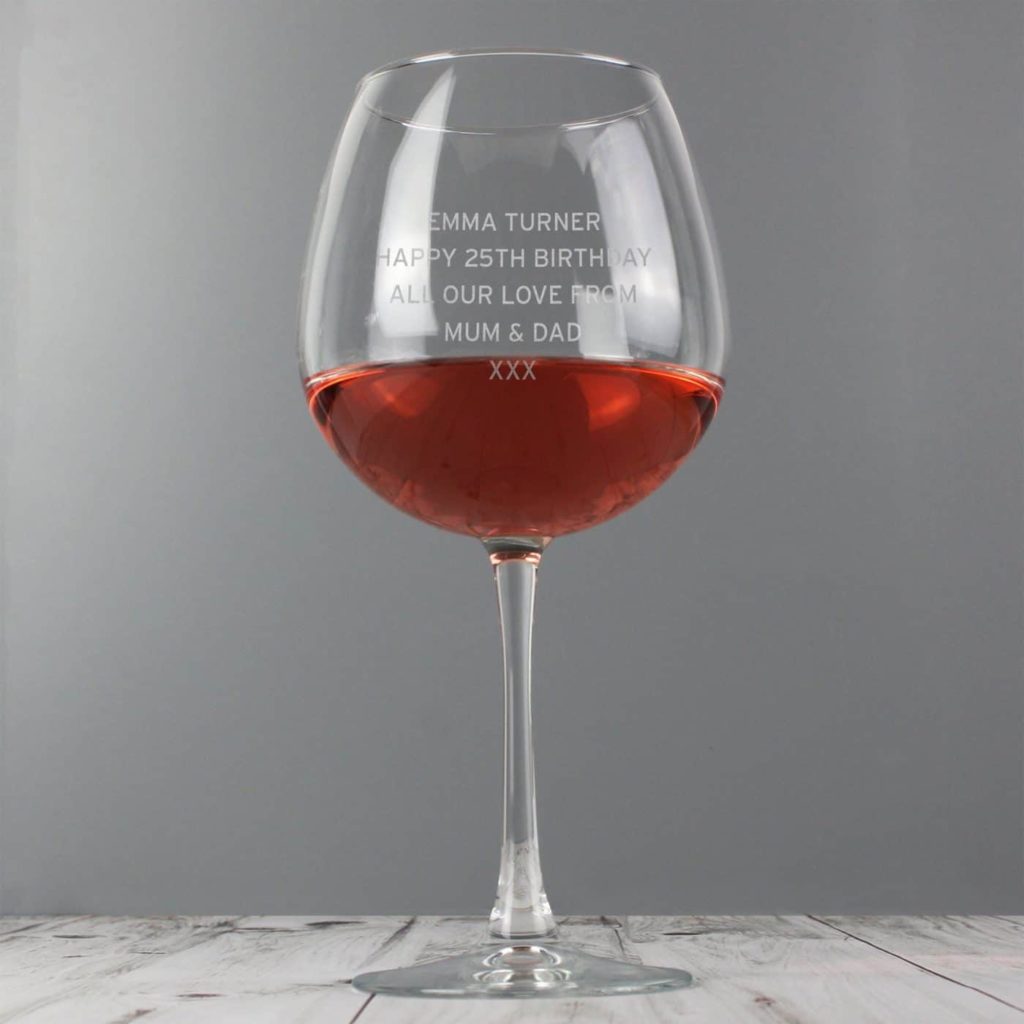 Bold Statement Bottle of Wine Glass