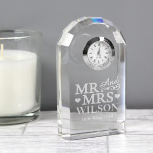 Mr & Mrs Crystal Clock