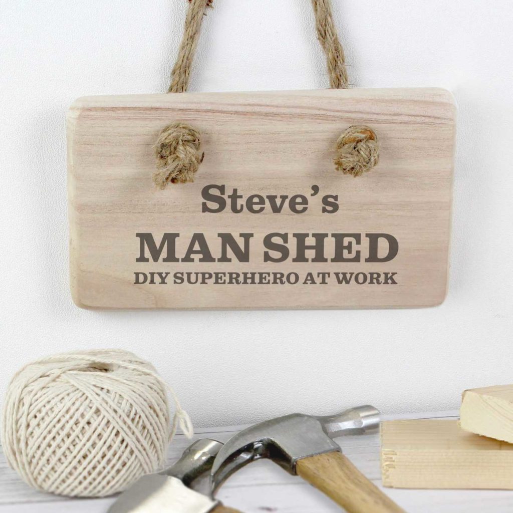 Man At Work Wooden Sign
