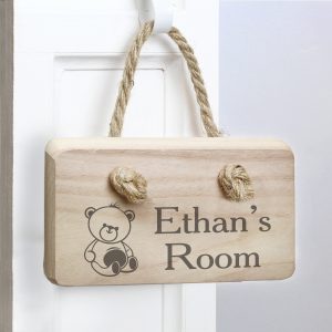 Teddy Wooden Sign