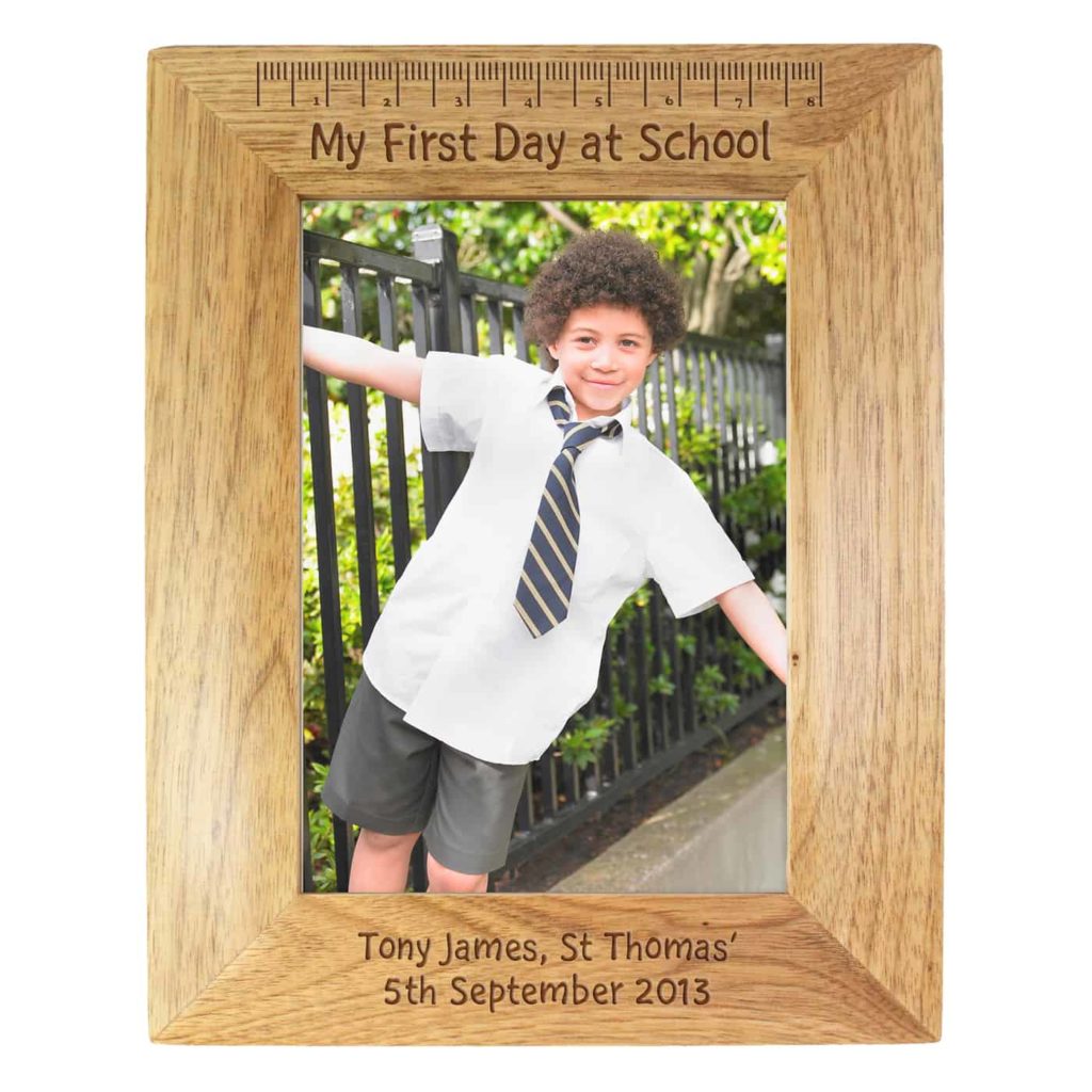 My First Day at School 5x7 Wooden Photo Frame