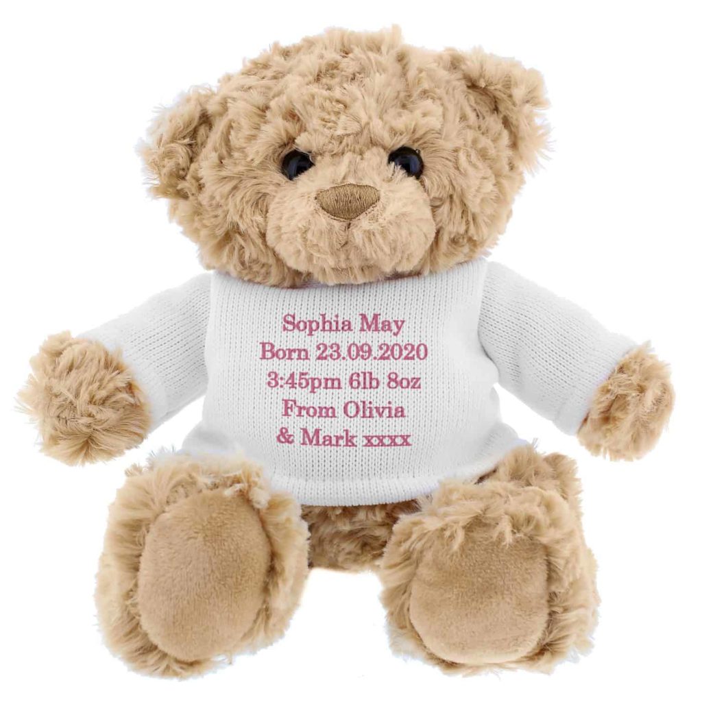 Pink Teddy Message Bear