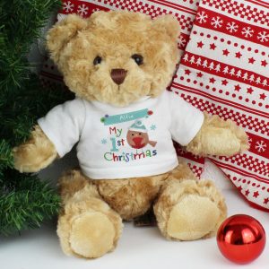 Felt Stitch Robin 'My 1st Christmas' Teddy