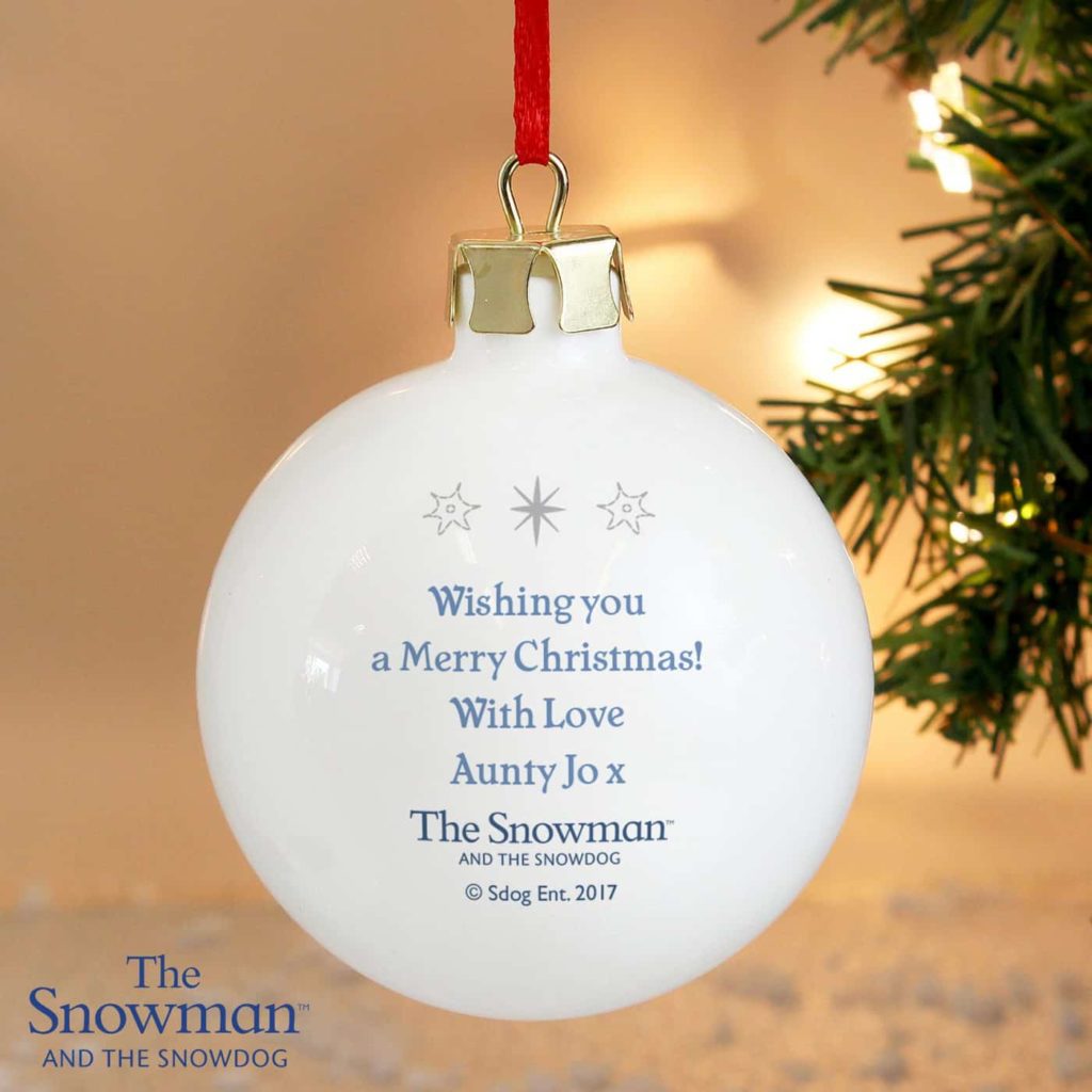 The Snowman and the Snowdog Year Bauble