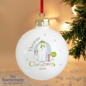 The Snowman and the Snowdog My 1st Christmas Bauble