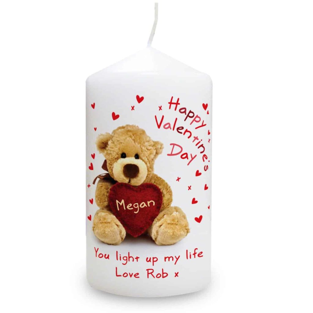 Teddy Heart Candle