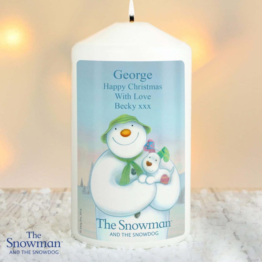 The Snowman and the Snowdog Candle