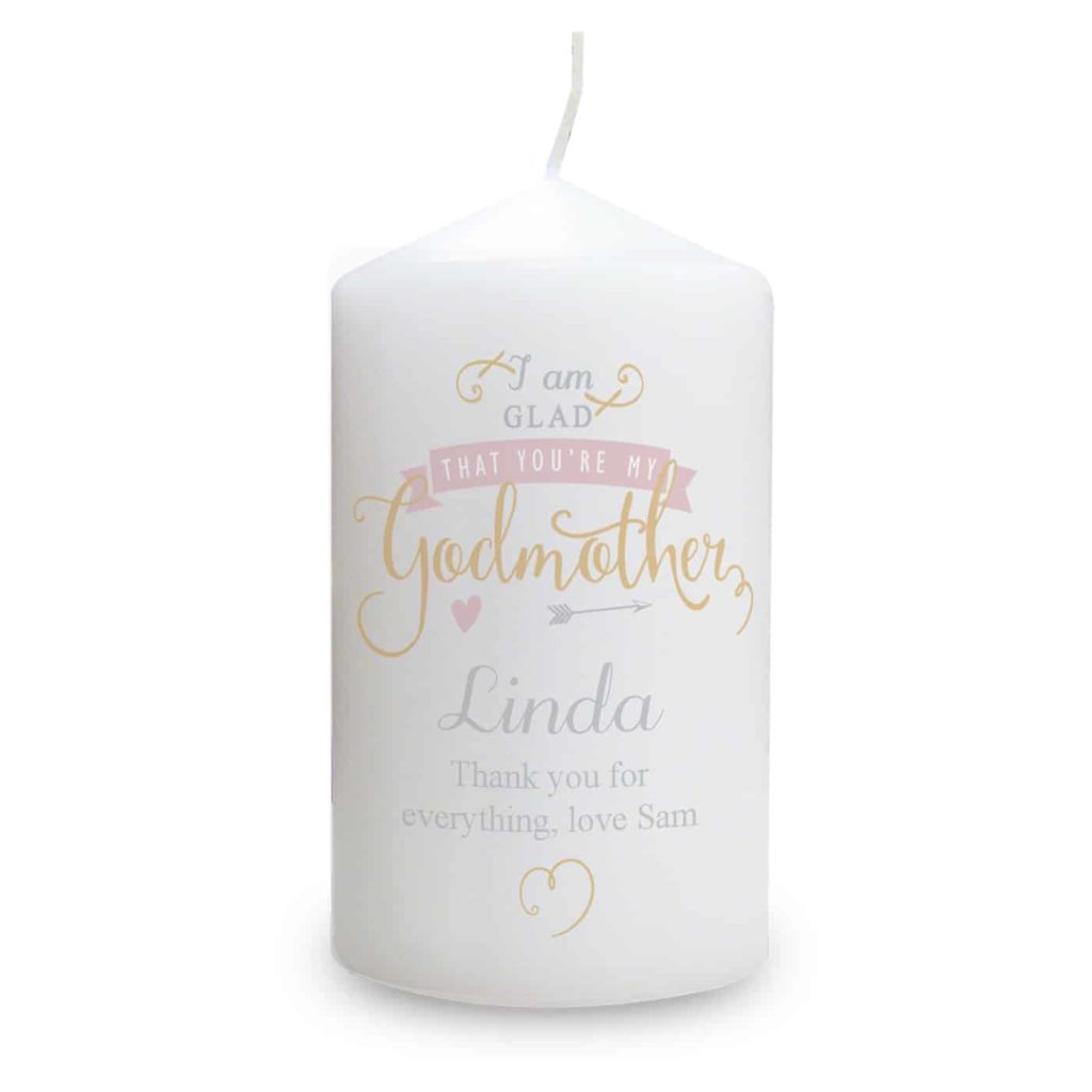 I Am Glad... Godmother Candle