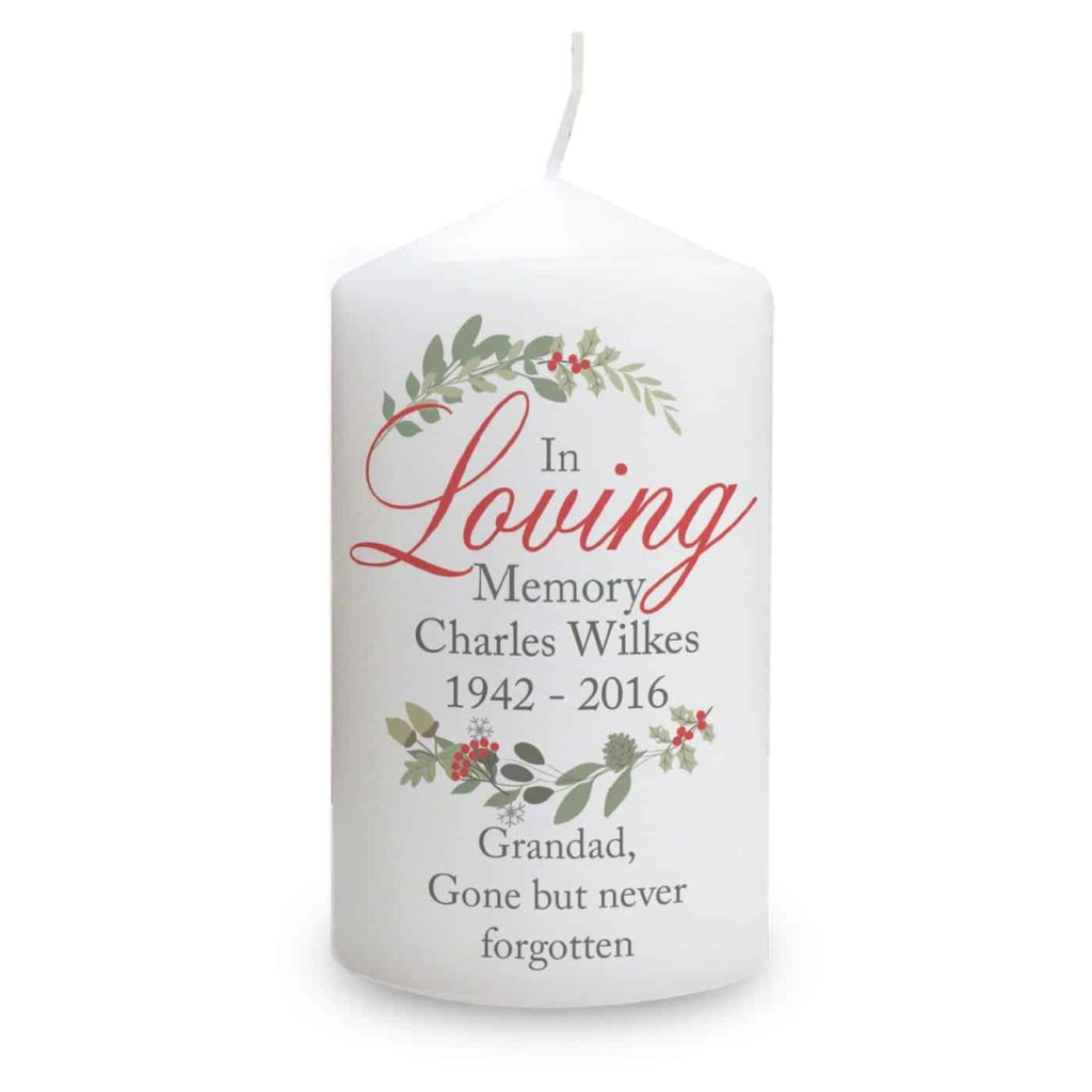 In Loving Memory Wreath Candle