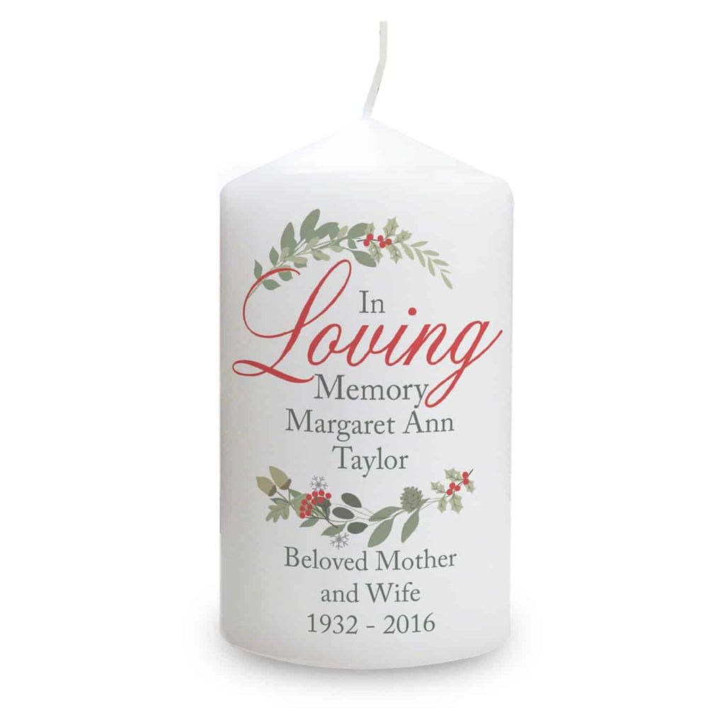 In Loving Memory Wreath Candle