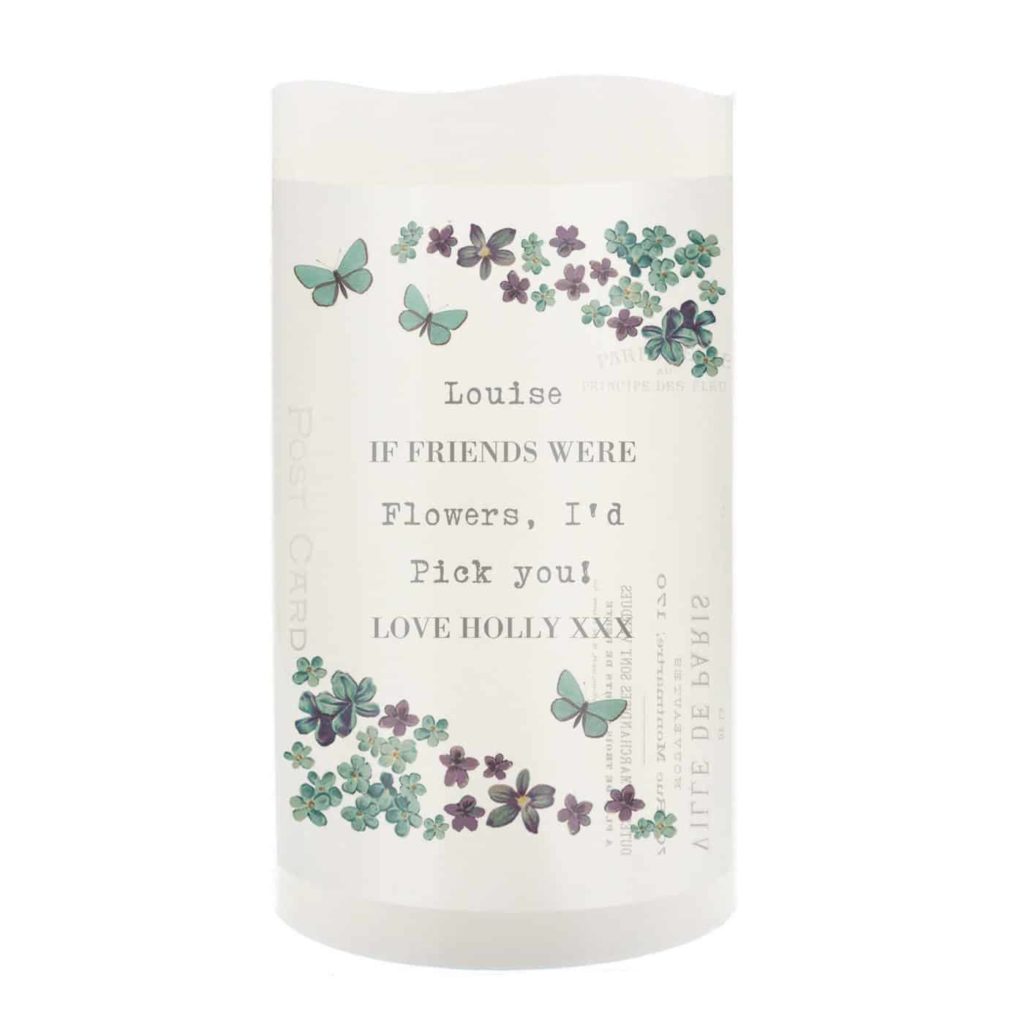 Forget Me Not LED Candle
