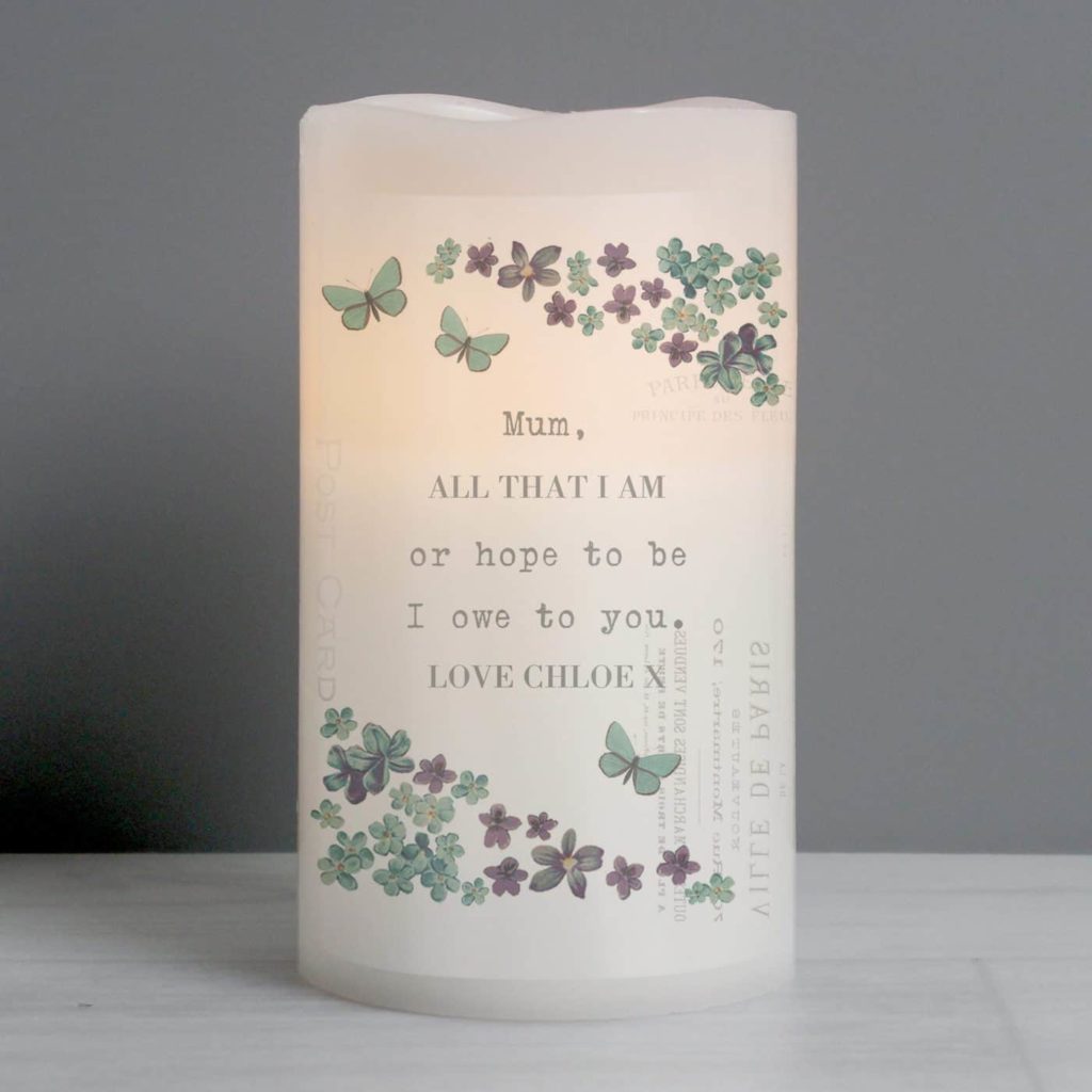 Forget Me Not LED Candle