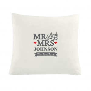 Mr & Mrs Cushion Cover