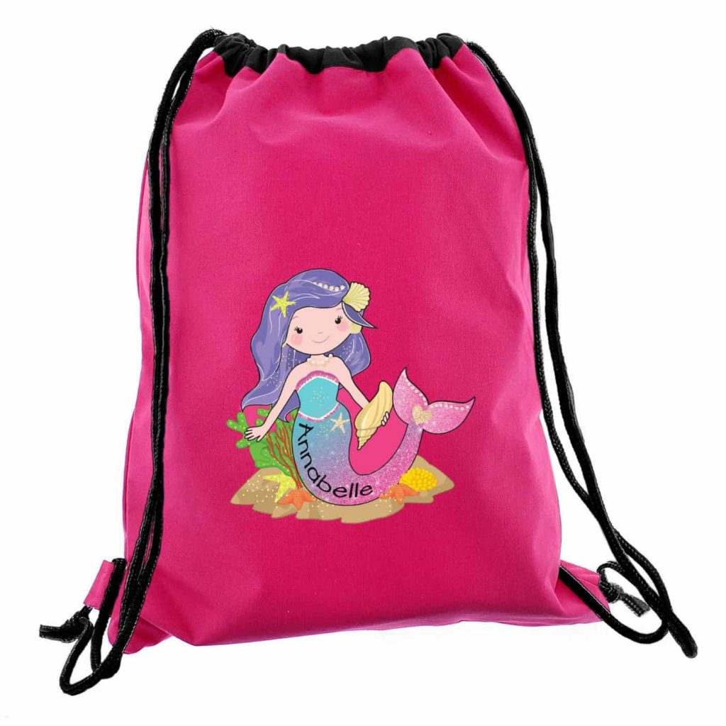 Personalised Mermaid Pink Swim Bag