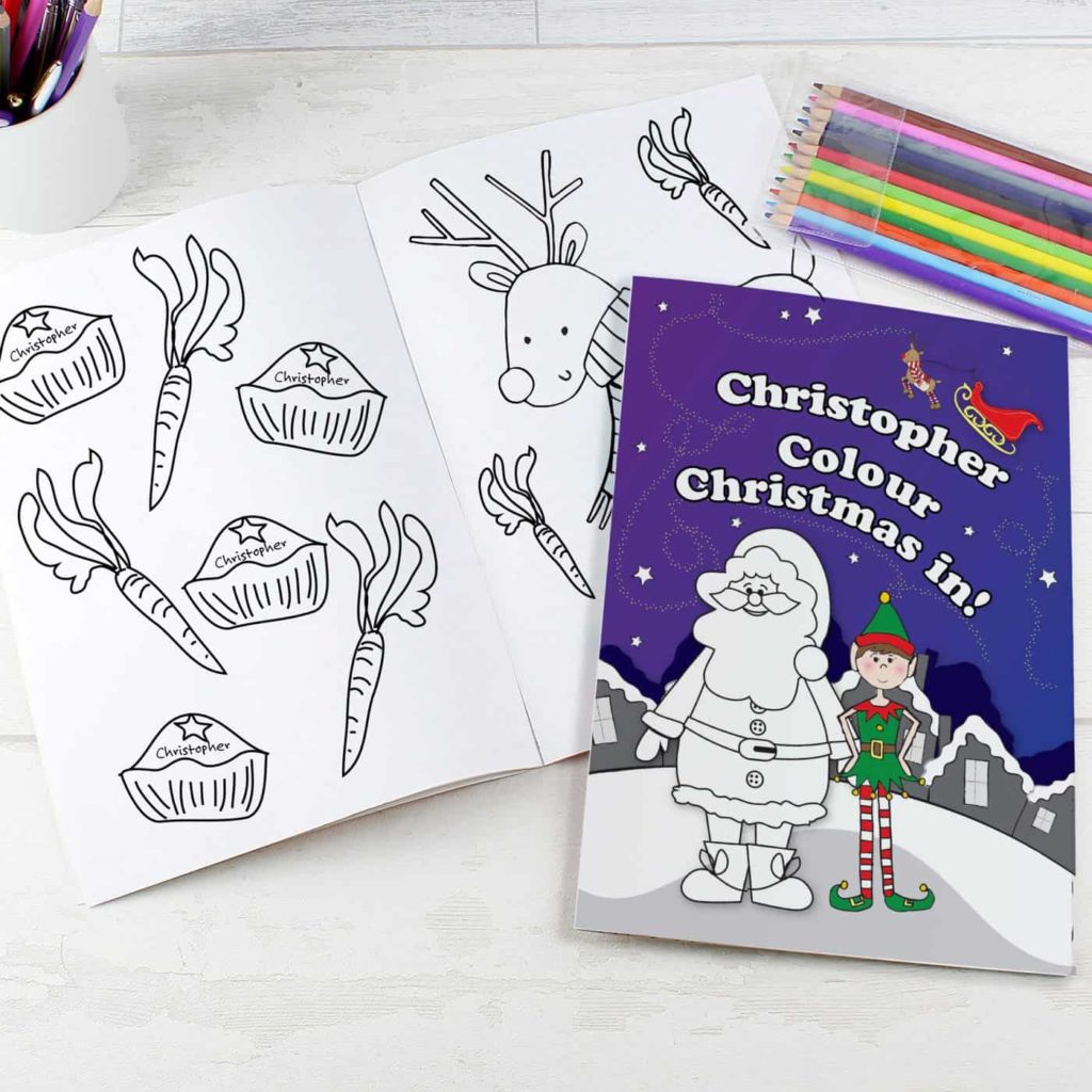 It's Christmas' Elf Colouring Book with Pencil Crayons