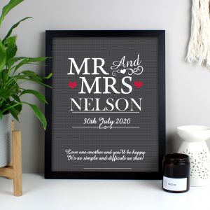 Mr & Mrs Framed Print