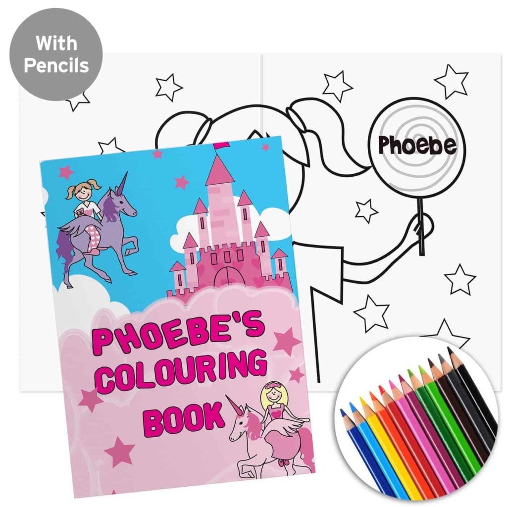 Princess Colouring Book with Pencil Crayons