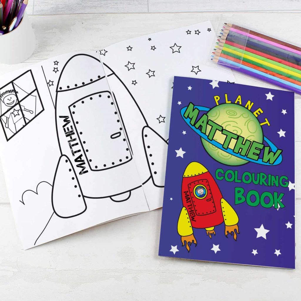 Space Colouring Book with Pencil Crayons