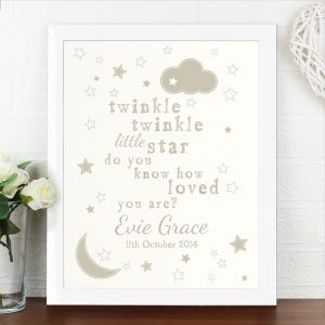 Twinkle Twinkle Poster White Frame