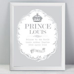 Royal Crown White Poster Frame
