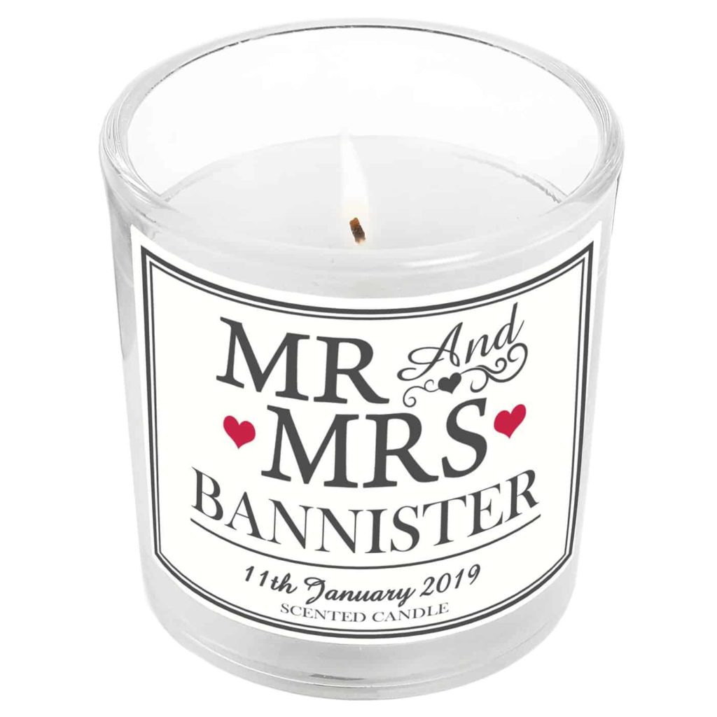 Mr & Mrs Scented Jar Candle