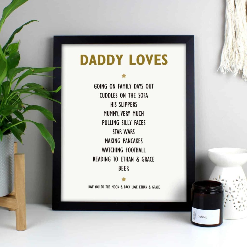 List of Love Poster Frame