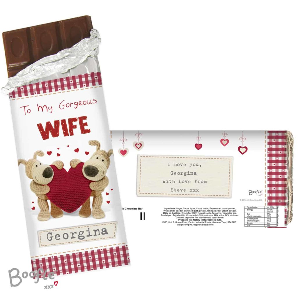 Boofle Shared Heart Chocolate Bar