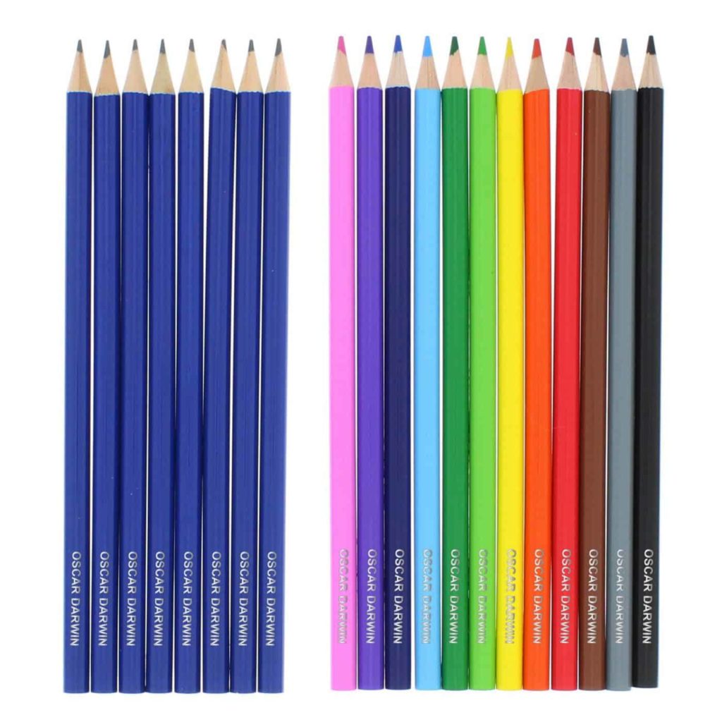 Pack of 20 HB Pencils and Colouring Pencils