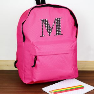 Star Initial Pink Backpack