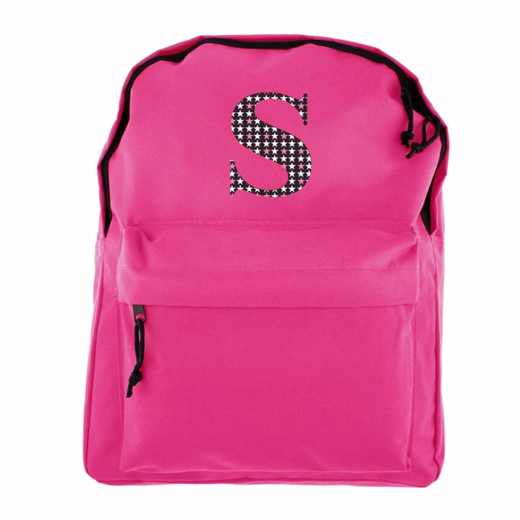 Star Initial Pink Backpack