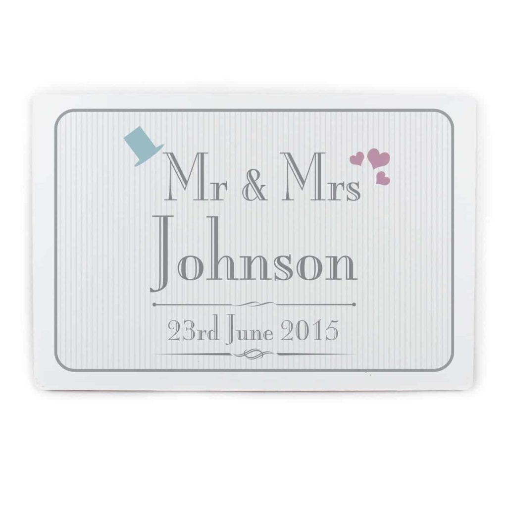 Decorative Wedding Mr & Mrs Plaque