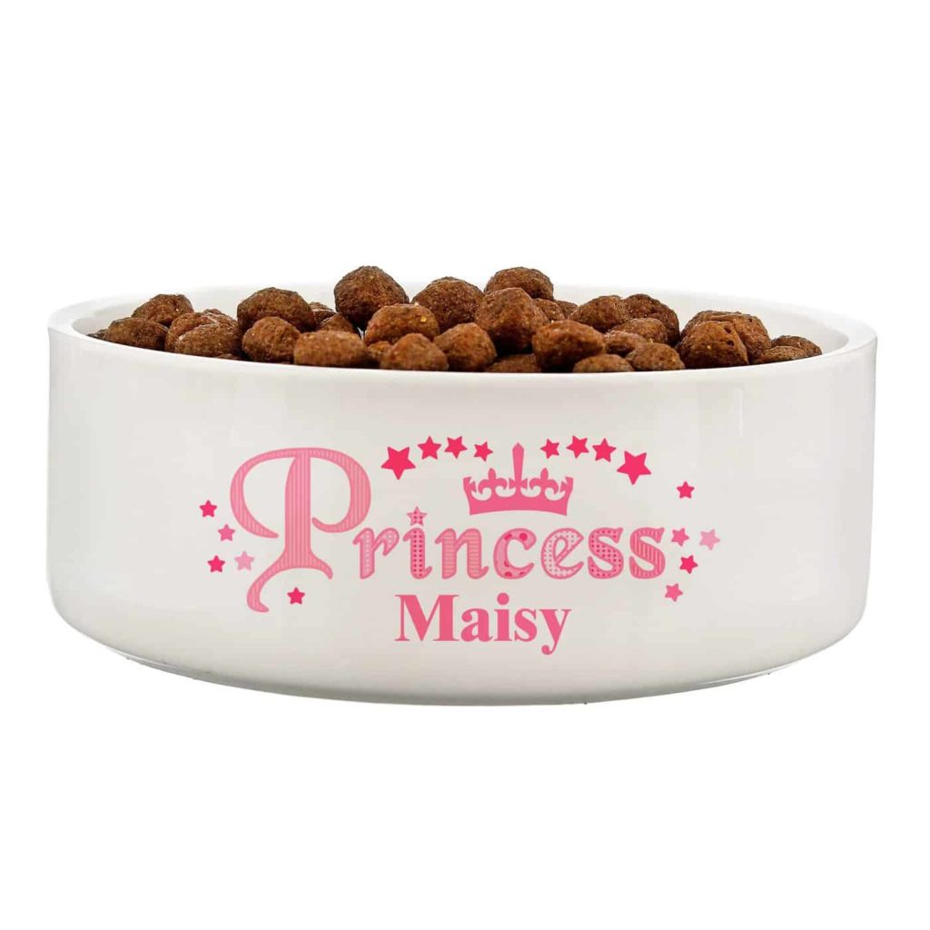 Princess 14cm Medium White Pet Bowl