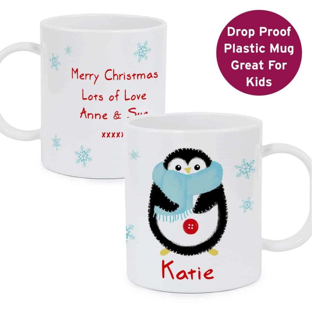 Felt Stitch Penguin Plastic Mug