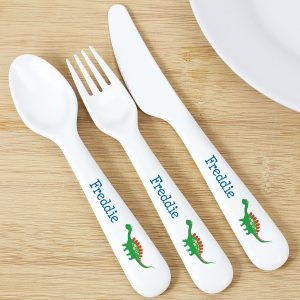 Dinosaur 3 Piece Plastic Cutlery Set