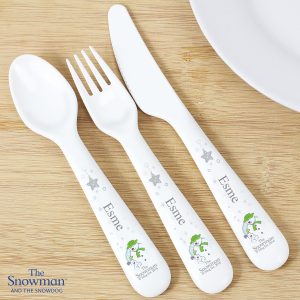 The Snowman and the Snowdog 3 Piece Plastic Cutlery Set