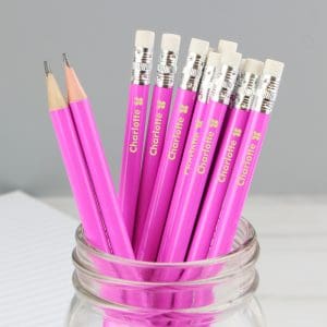 Butterfly Motif Pink Pencils