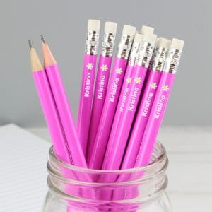 Flower Motif Pink Pencils