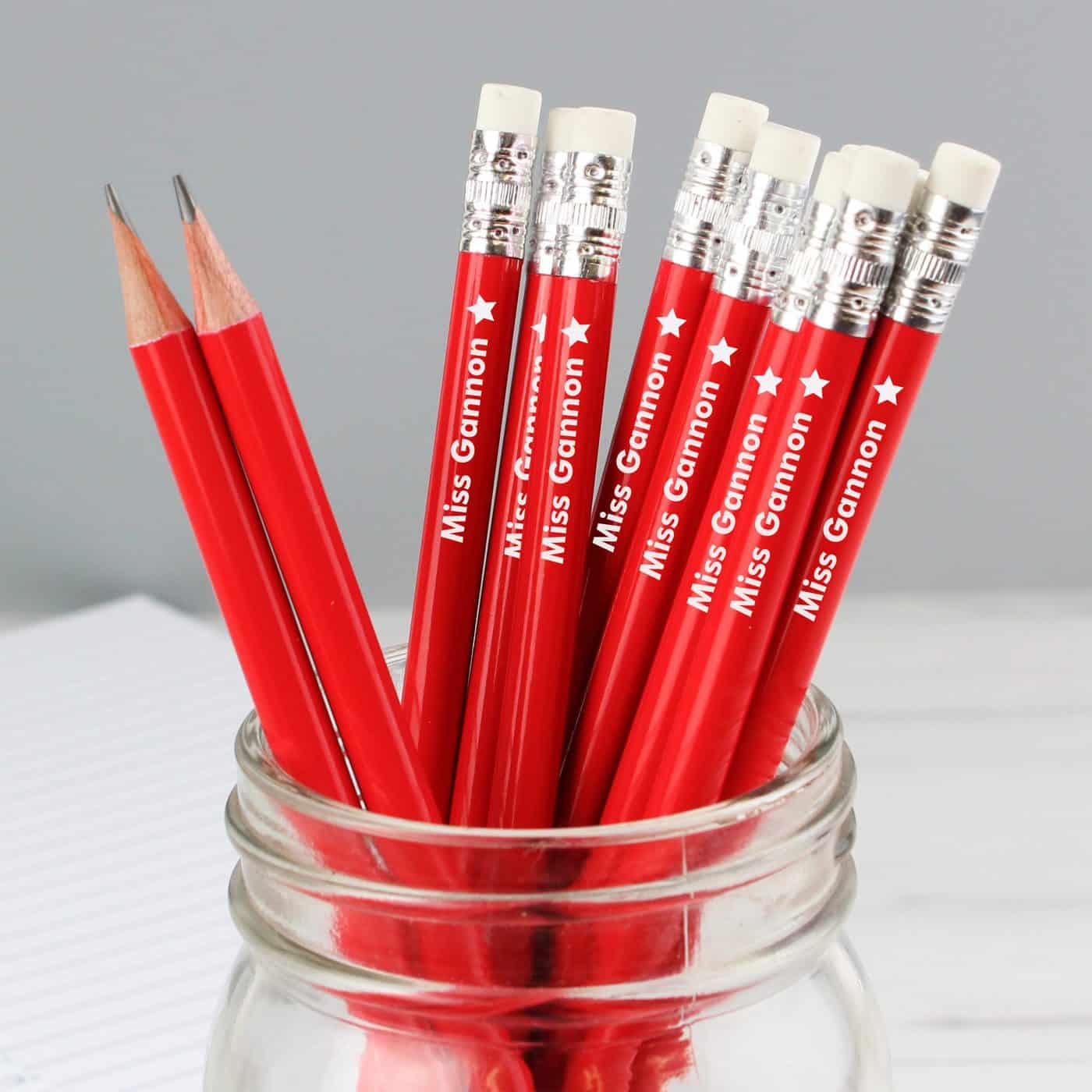 Star Motif Red Pencils
