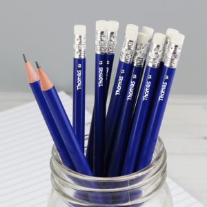 Football Motif Blue Pencils