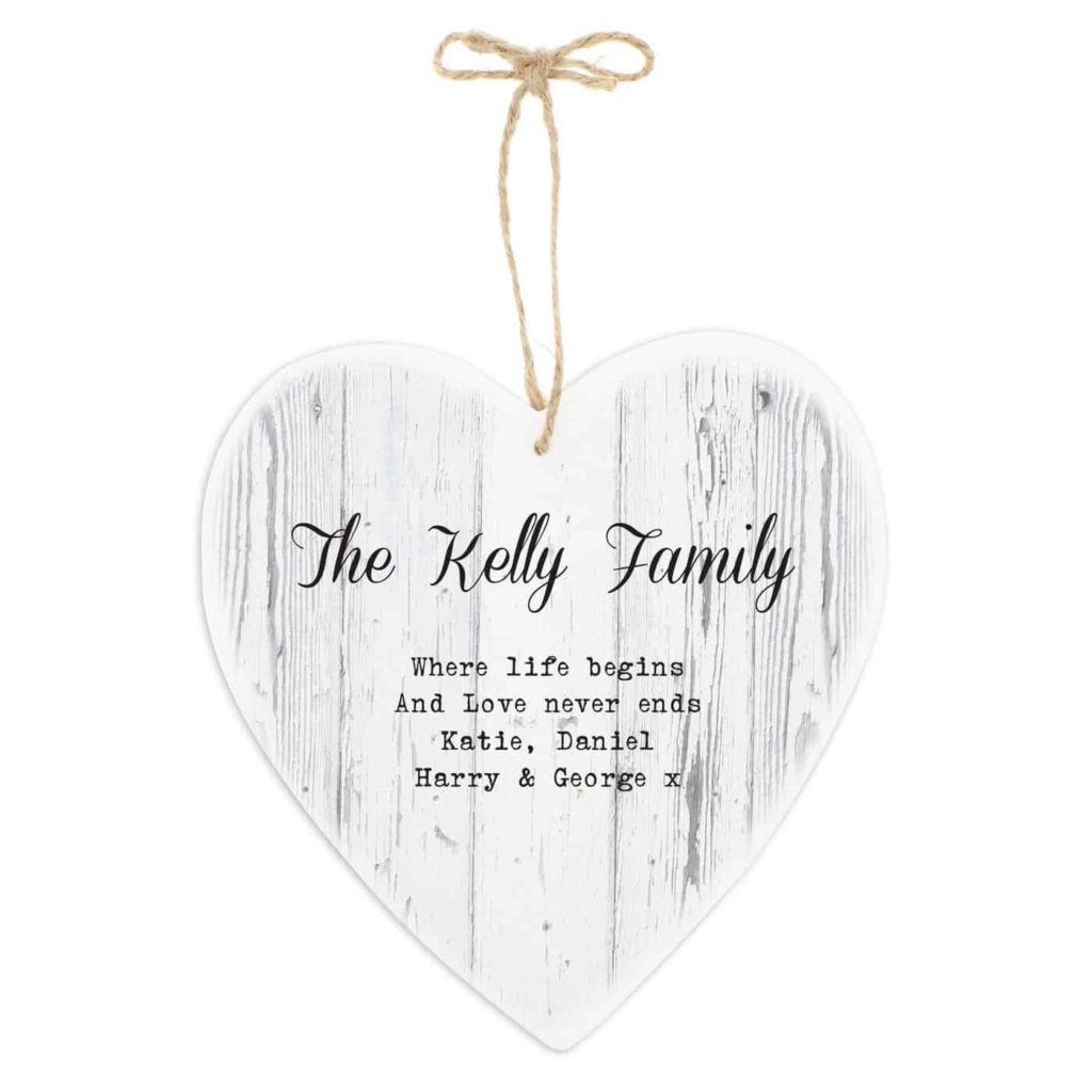 Rustic Large Wooden Heart Decoration
