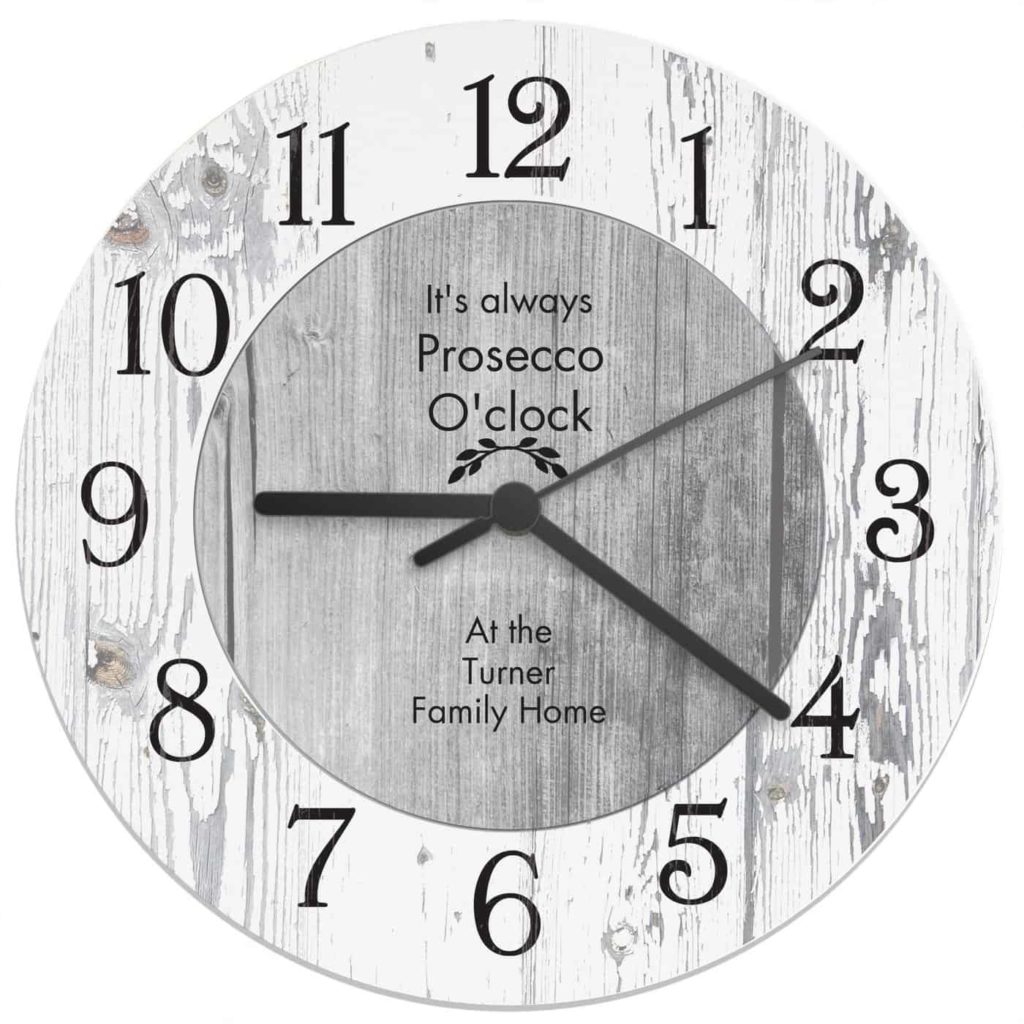 Any Message Shabby Chic Large Wooden Clock