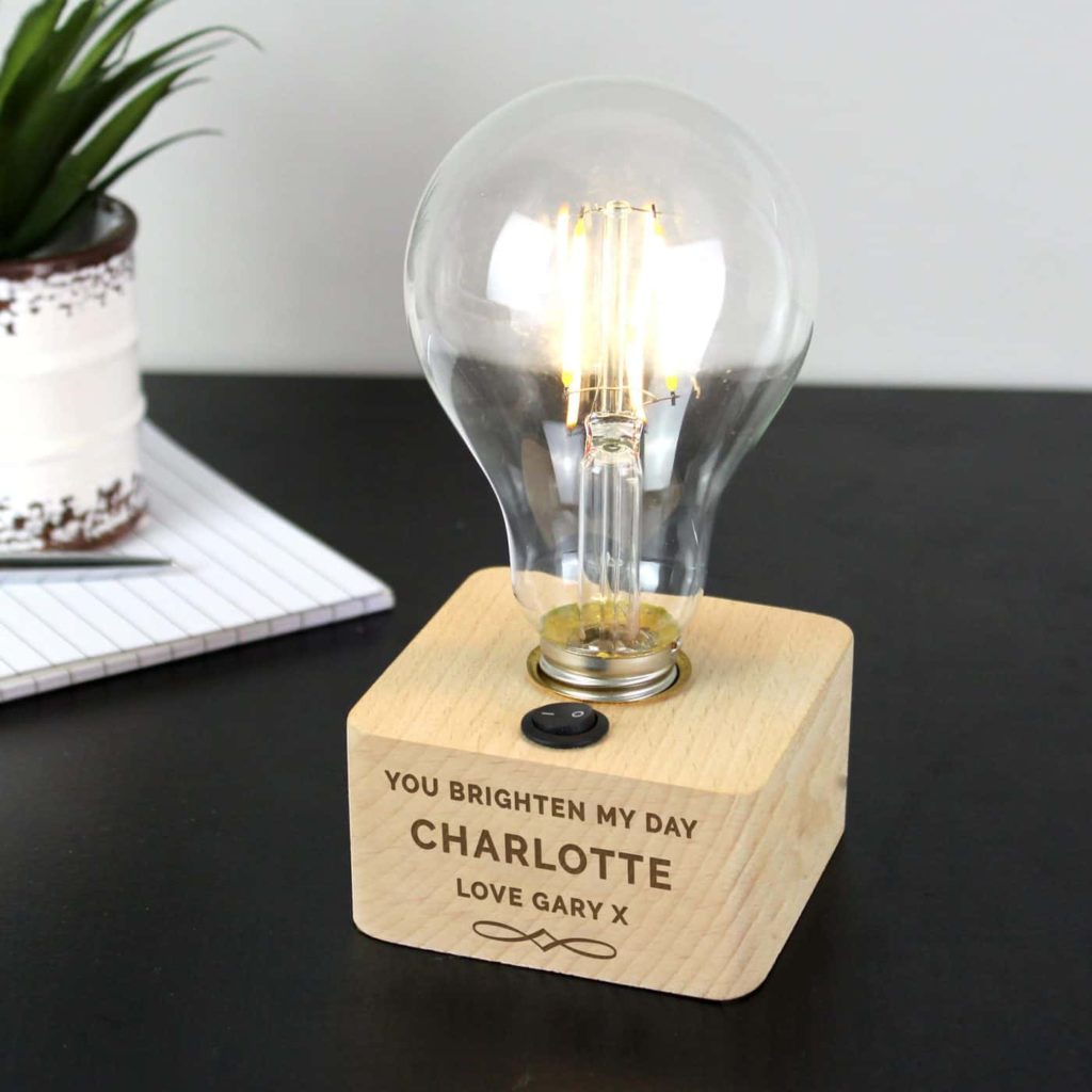Personalised Decorative LED Bulb Table Lamp