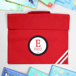 Personalised Initial Red Book Bag