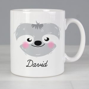 Personalised Cute Sloth Face Mug