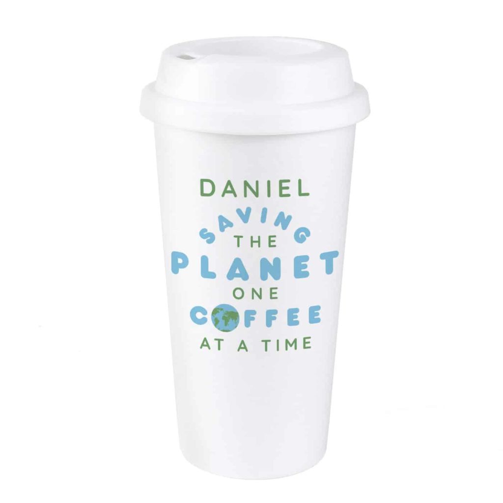 Personalised 'Saving the Planet' Insulated Eco Travel Cup