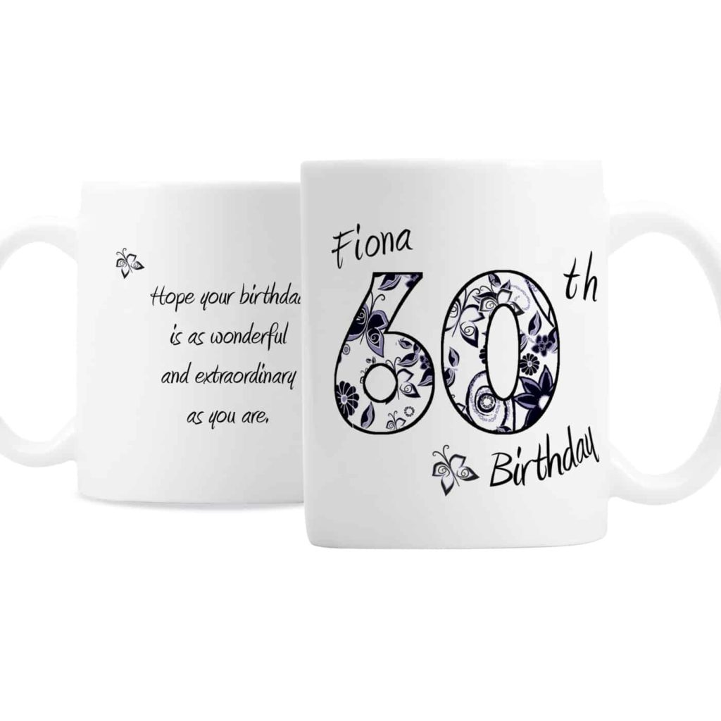 Personalised Floral Birthday Mug