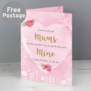 Personalised Floral Watercolour Card