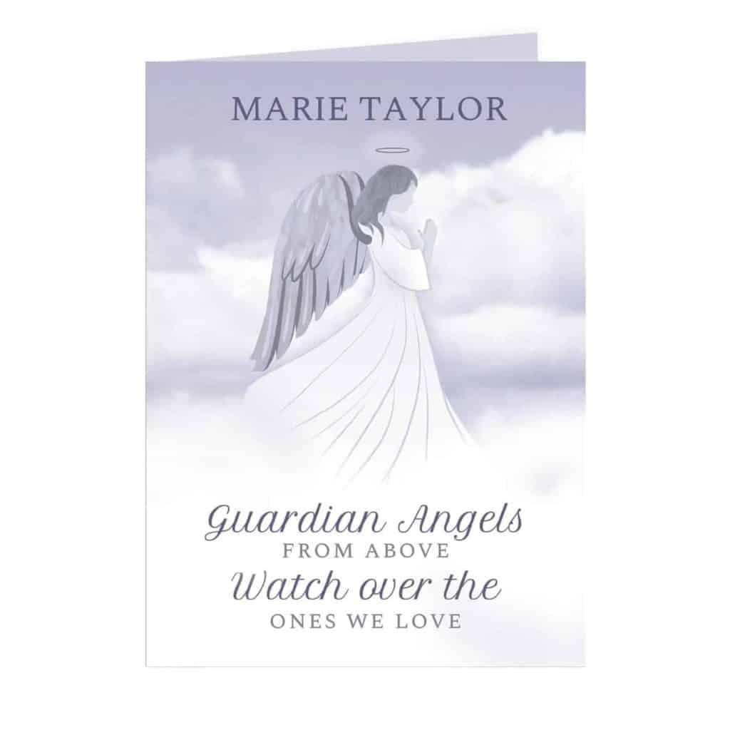 Personalised Guardian Angel Card