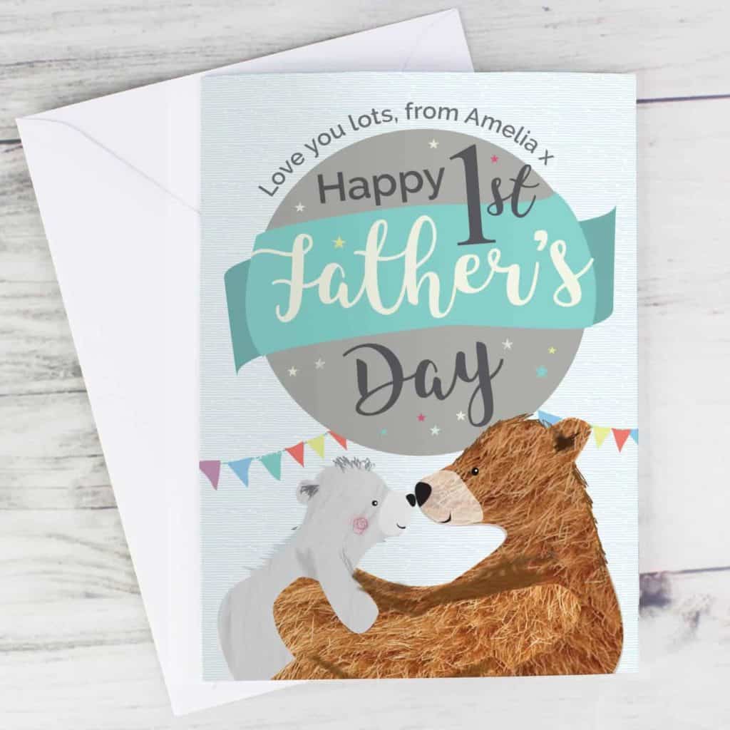 Personalised 1st Father's Day Daddy Bear Card