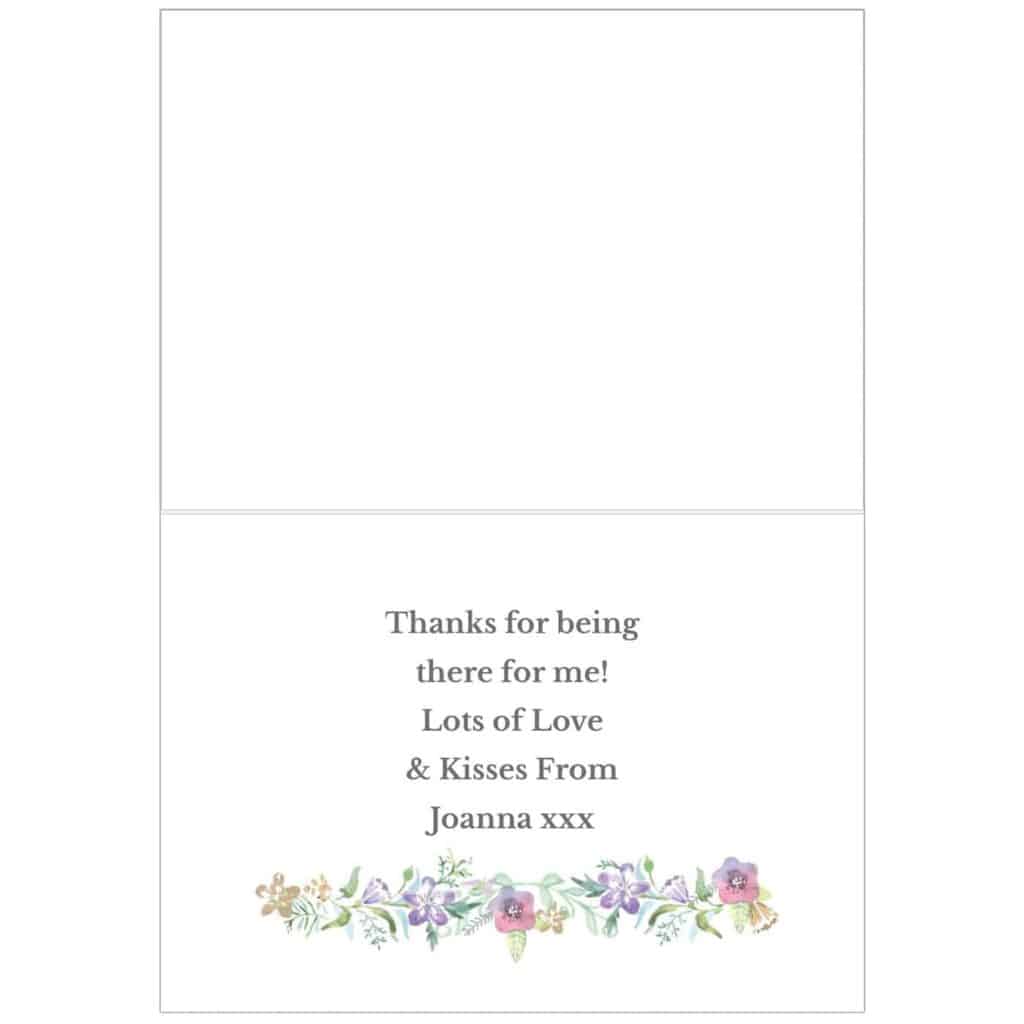 Personalised Bridesmaid 'Floral Watercolour Wedding' Card